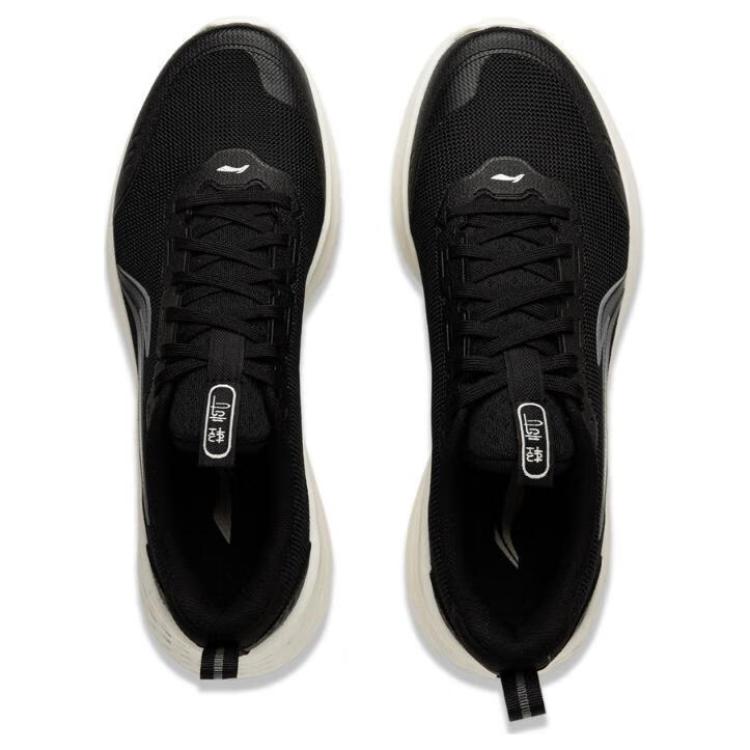 Li Ning Ткань Низкие Повседневные Беговые Кроссовки Мужские Черные ARSV037-12