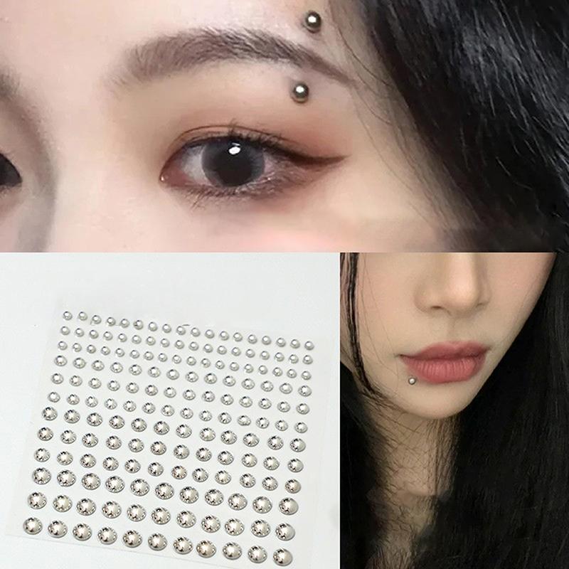 Diamond Sticker Fake Nose Stud Self Adhesive Rhinestones Non Piercing Eye Ear Face Body Jewelry For Women Sticker Crystal
