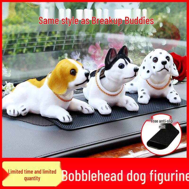Милый мультяшный песик-бобблхед для украшения интерьера автомобиля