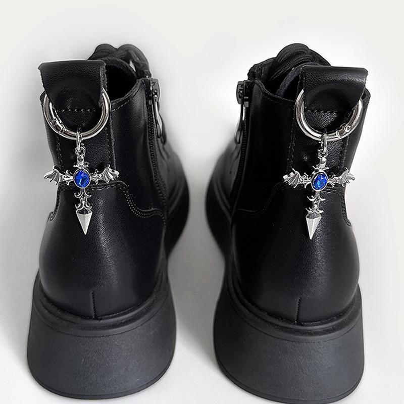 Съемные металлические крылья дьявола крест ботинки Мартин пряжки украшения подвеска ботинки Мартин аксессуары для обуви украшения для вечеринки Y2K