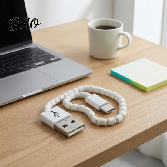 Calming Gadgets for Focus 3D Printed Imitation USB Cable Fidget Toy, Flexible Articulated Relaxation Toys Desk Stress Relief Sensory Toy Office