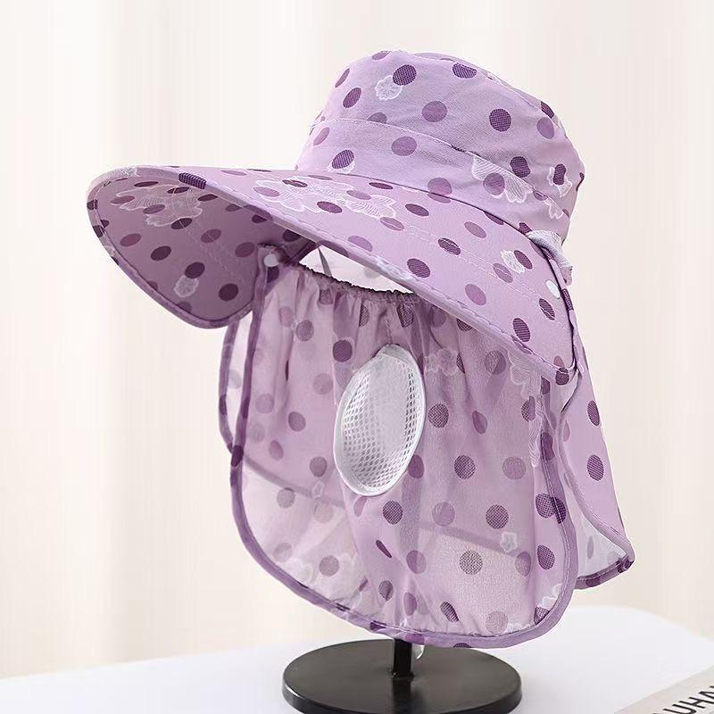Женская широкополая солнцезащитная шляпа с вуалью для лица и защитой шеи для езды на велосипеде и активного отдыха