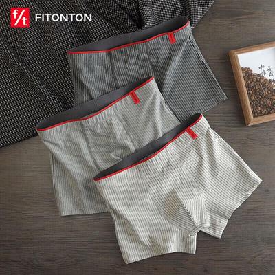 Мужские антибактериальные хлопковые боксеры-брифы средней посадки FitonTon, 3 шт.