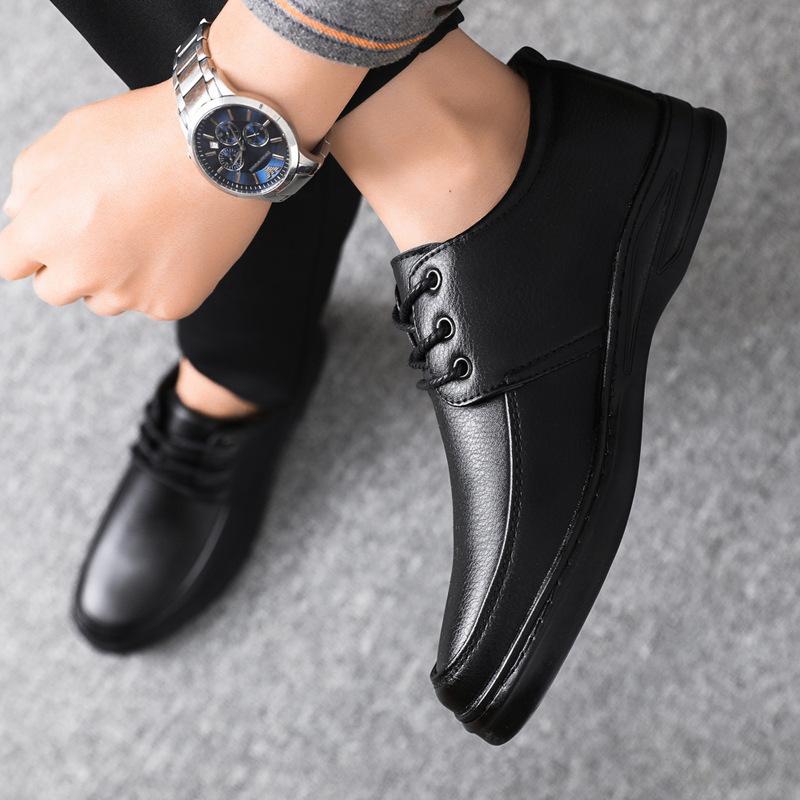 Spring and Autumn British Casual Business Dress Leather Shoes Men's Wedding Single Shoes Casual Shoes Suit Work Shoes