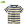 Летняя детская футболка в полоску с короткими рукавами для мальчиков, хлопковая футболка