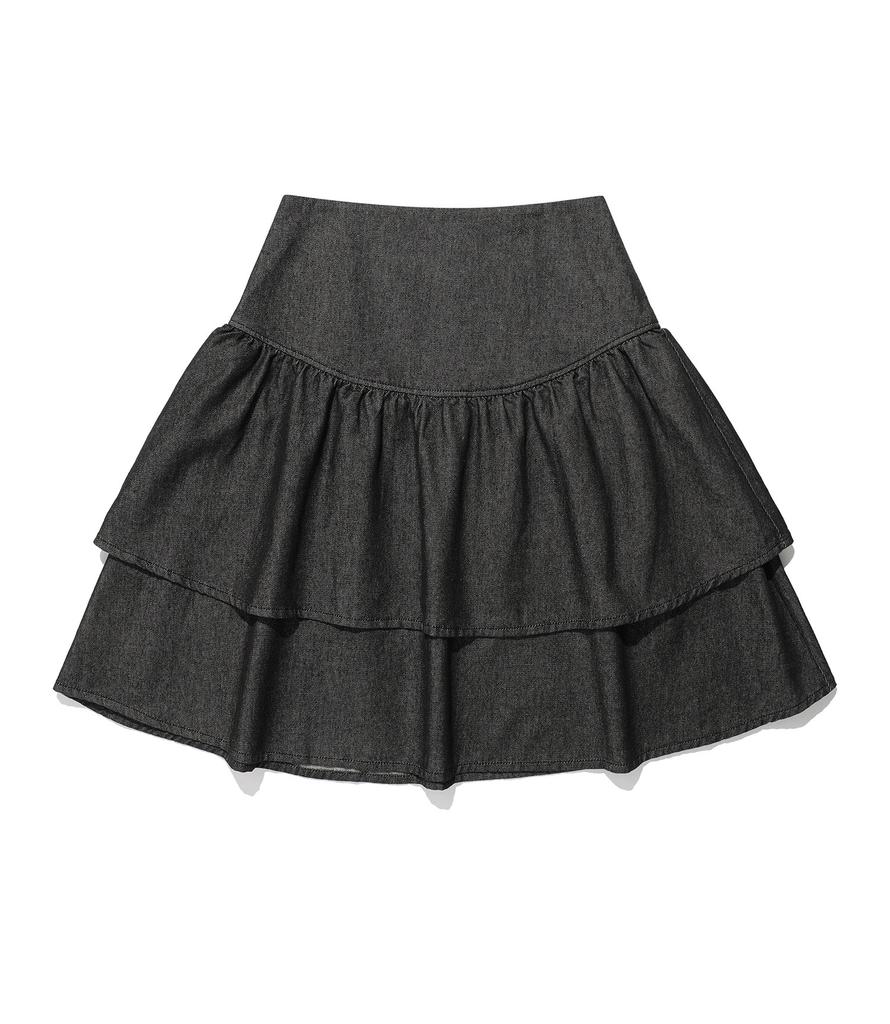 Nice Ghost Club Lowrise Shirring Denim Skirt_Black(Ng2Fffd190A)