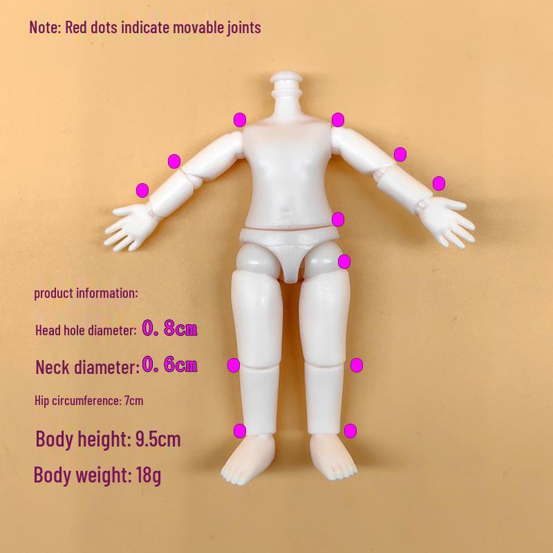 13 см BJD кукла-манекен для переодевания с подвижными кистями 9.5 см и макияжем, включает аксессуары принцессы