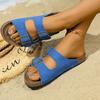 Fashion 2025Flat Slippers Women Men Slippers Luxury Indoor Bottom Non Slip Cork Beach Outdoor Home Flip Flops Sandals