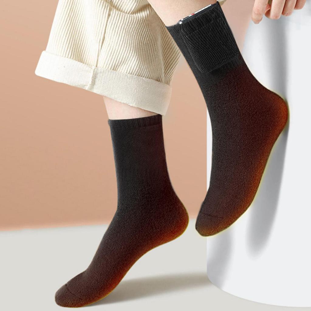 Носки с электроподогревом, быстро нагревающиеся, теплые зимние носки, холодостойкие лыжные носки, противоскользящие для катания на лыжах и пеших прогулок на открытом воздухе