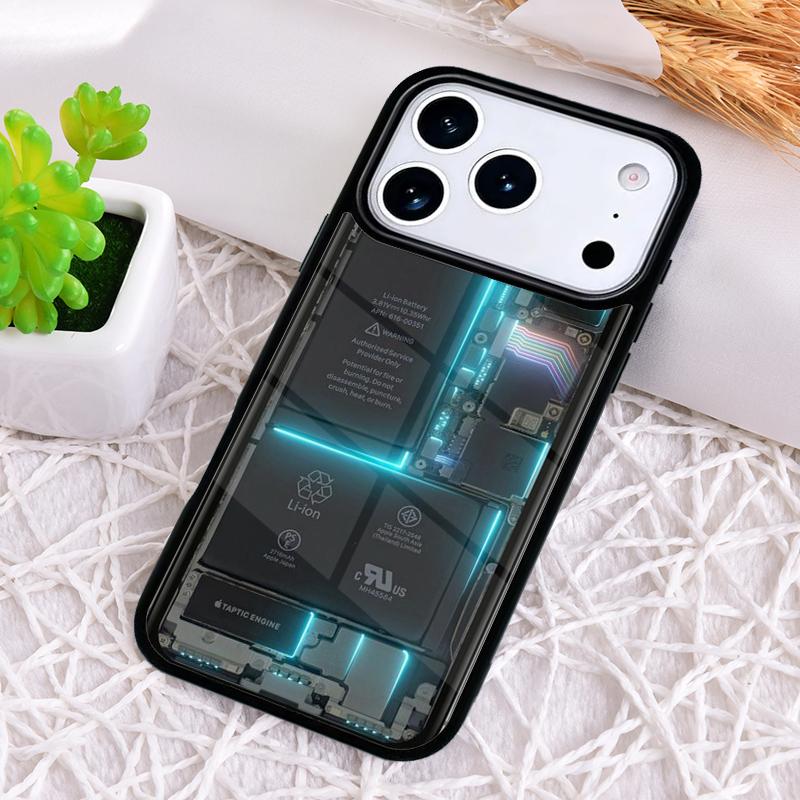 Ударопрочный чехол для телефона с рисунком материнской платы для iPhone 17 Air 16e 15 11 12 14 13 Pro Max Защитная крышка Coque