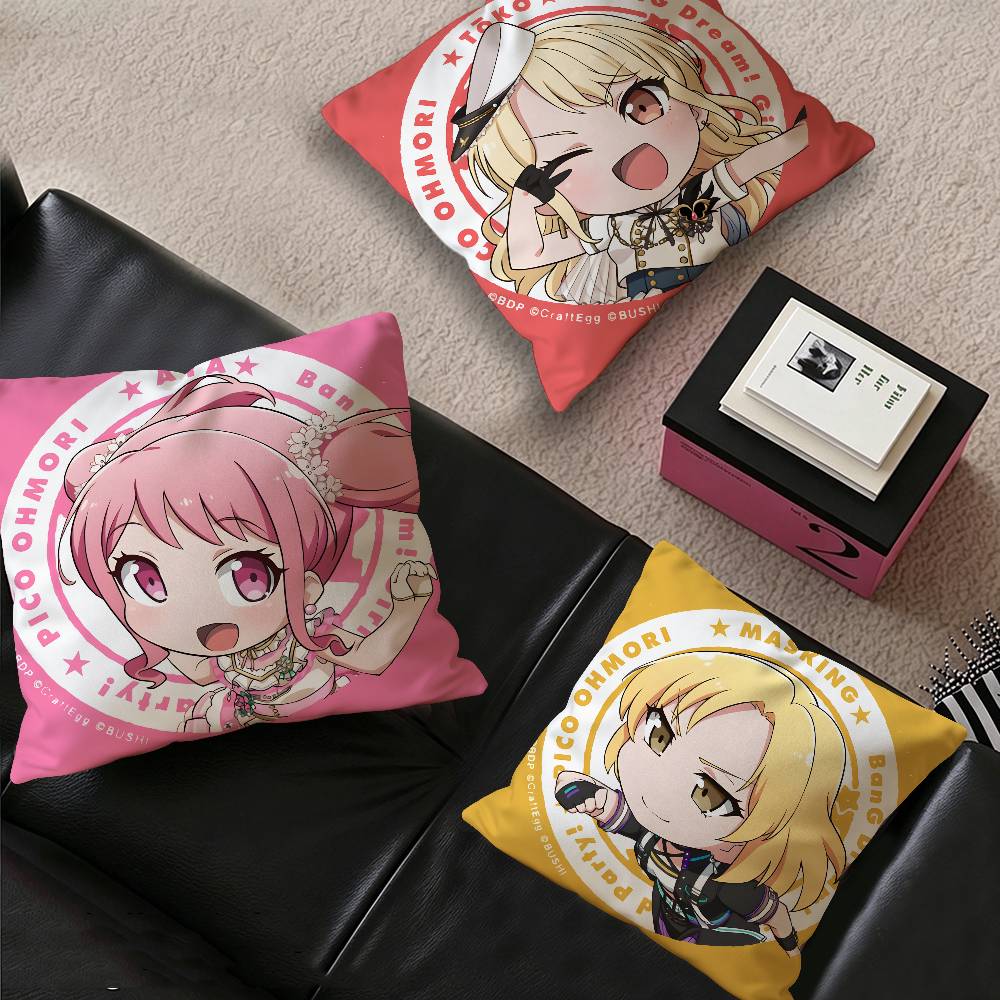 B-Bang-Dream Band Аниме Наволочка Полиэстер Подушки для Дивана Декоративные Подушки-Пледы Украшение Дома Наволочка