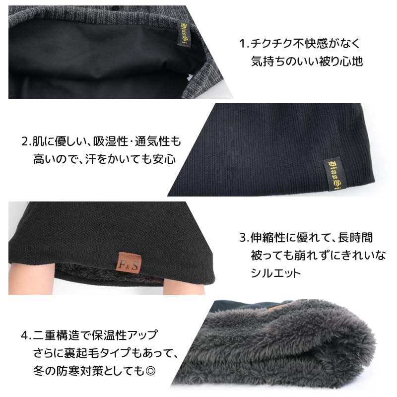 [RIZUYA] вязаная шапка мужская весна осень зима ночная шапка бини 3тип флисовая подкладка двойная структура вязаная шапка сауна шапка женская шапка для ухода медицинская шапка