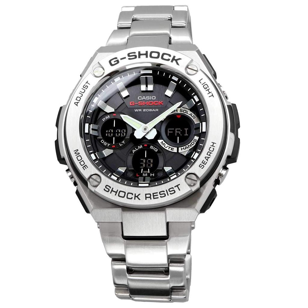 CASIO Часы Casio Аналоговые Цифровые Солнечные Полностью Металлические G-SHOCK G-Shock Мужские Ana-Digi G-STEEL GST-S110D-1A [Товар]