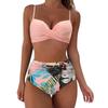 Vintage High Waist Bikinis 2025 Women Push Up Swimwear Printed Swimsuit Female Beachwear Summer Bathers Bathing Suit Swimming