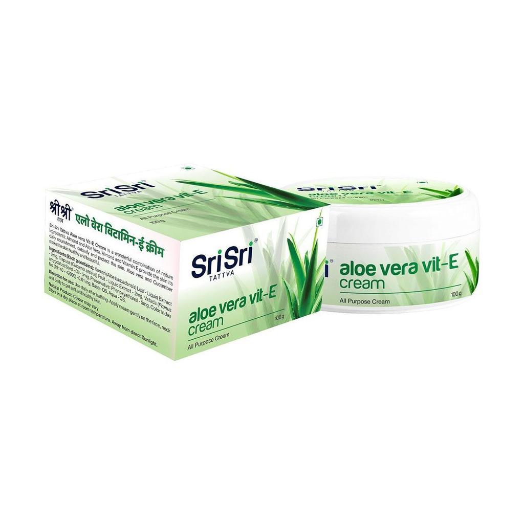 Алоэ вера Вит-Е: крем для кожи (100 г), Aloe Vera Vit. E Cream,  Sri Sri Tattva
