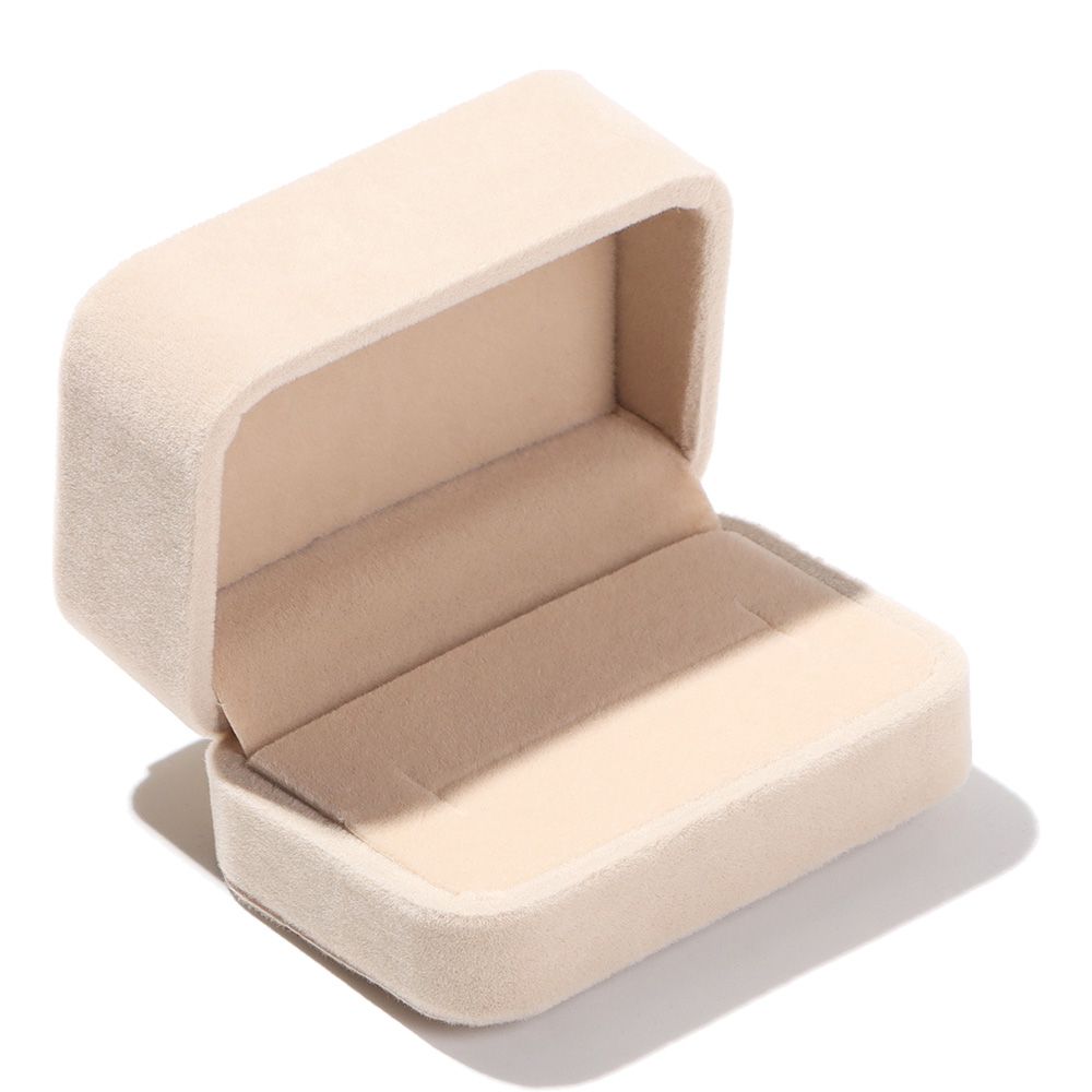 High-quality Square Wedding Display Box Storage Box Couple Double Ring Box Velvet Jewelry Case