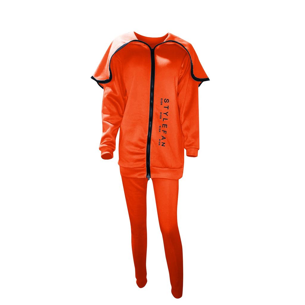 Модный женский спортивный свитер для отдыха, брюки, утолщенный свободный костюм с принтом