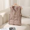 Down Cotton Vest Women's Velvet Thickened New Slim-fit Short Thermal Liner Collar Bottomed Light Vest
