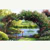 5D DIY Полный круглый Алмазная картина Цветочный мост Вышивка Крестом