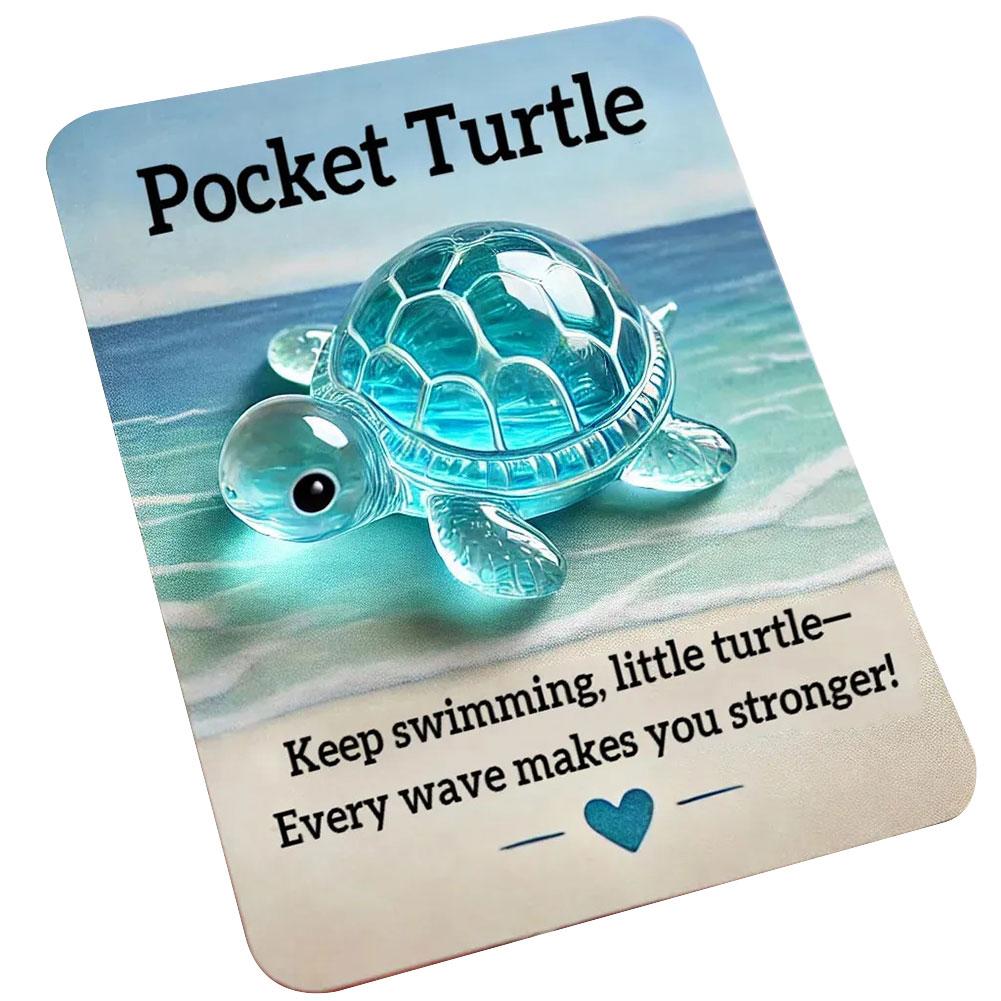 1pcs Mini Resin Animal Pocket Hug Decor With Card For Birthday Christmas Thanksgiving Emotional Comfort Ornament Portable Gift