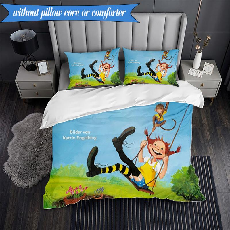 Pi-ppi And Horse Friendship 3pcs K-pop music group Bedding set,Ideal for Bedroom, Dormitory,Including Duvet Cover And 2pcs Pillowcases,Fan gifts