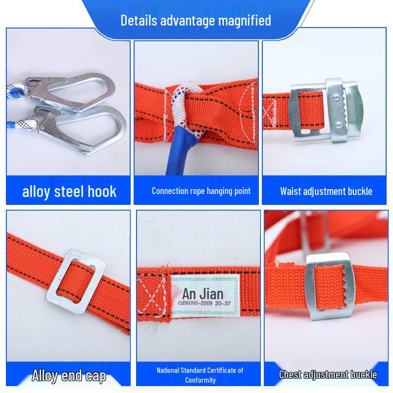 Ruifuleike 3-Point Half-Body Safety Harness for High-Altitude Work