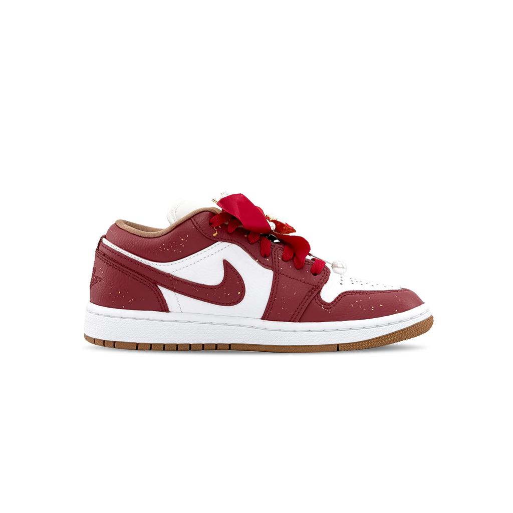 Jordan Air Jordan 1 Lily Love, Chinese Style Wedding Shoes Slip Resistant Abrasion Resistant Low top DC0774-202(Team2089-)