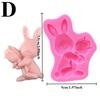 3D Мультяшный Пасхальный Кролик Силиконовая Форма DIY Форма для Мастики для Украшения Торта Топпер для Капкейка Шоколадные Аксессуары для Украшения