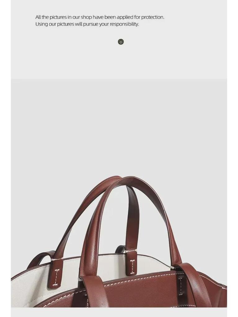 Сумка-тоут коричневого цвета на одно плечо и сумка для покупок для матери и ребенка ZA 2024 Autumn