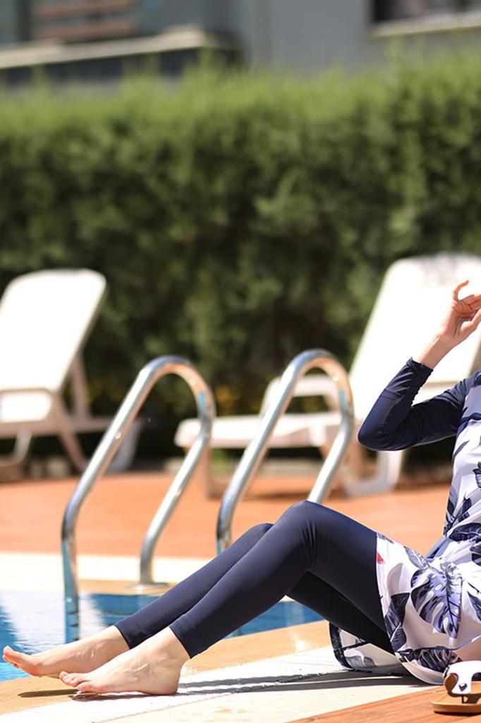 Женский Мусульманский Скромный Исламский Полный Чехол Буркини Пляжный Купальный Костюм Купальники Хиджаб Пляжная Одежда Купальник 