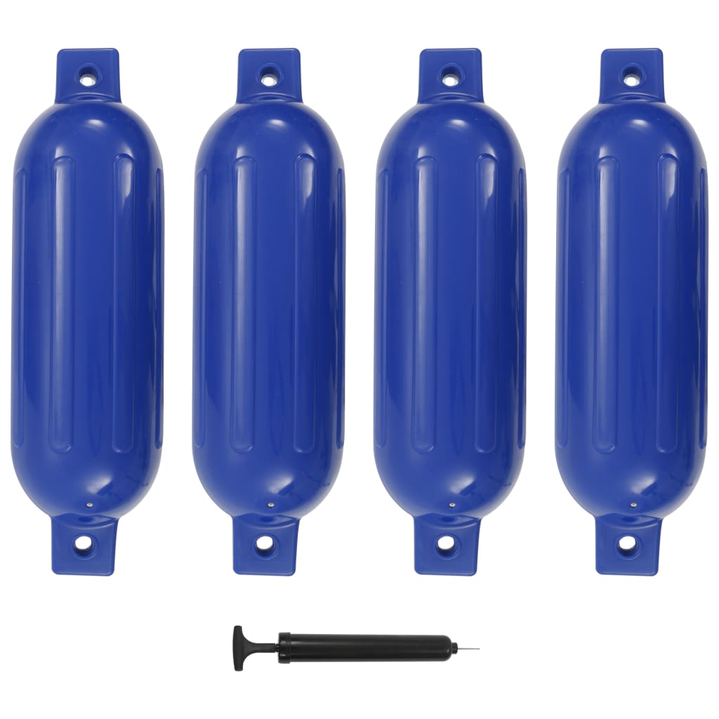 Boat Fender 4 pcs Blue 51 x 14 cm PVC