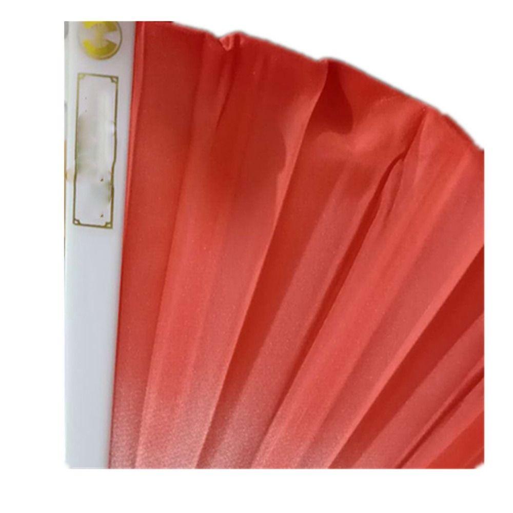 Red Belly Dancing Fan Pink Rayon Silk Fans Belly Dancing Fan 32.5cm for Song Fan Performance Fan