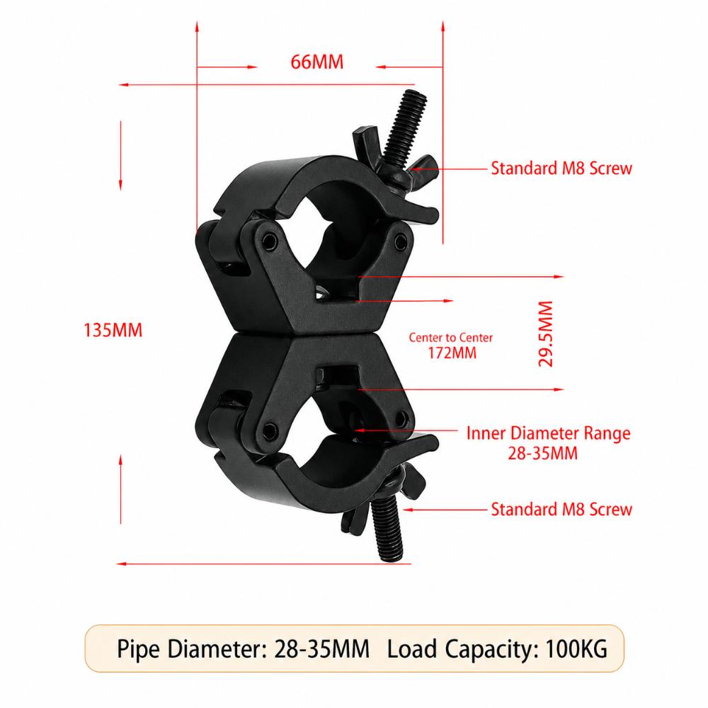Quick Release DJ Light Clamps Lamp Hanger Hooks For LED PAR Moving Head Beam Spot Clamps
