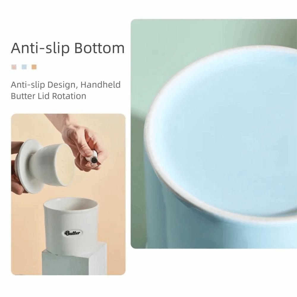 Керамическая масленка большой вместимости, ручной работы, удобная подставка для масла, для дома