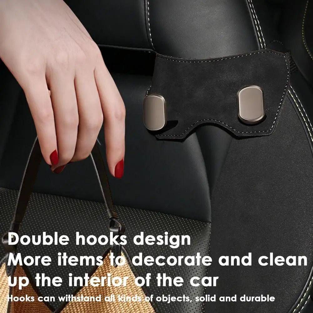 High Load-Bearing Car Headrest Hook Double Hook Automotive Seat Back Organizers  Rear Row Storage