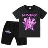 WA1209 Детские футболки с короткими рукавами и принтом Kpop Rumi Zoey Mira, шорты, комплекты брюк для мальчиков и девочек