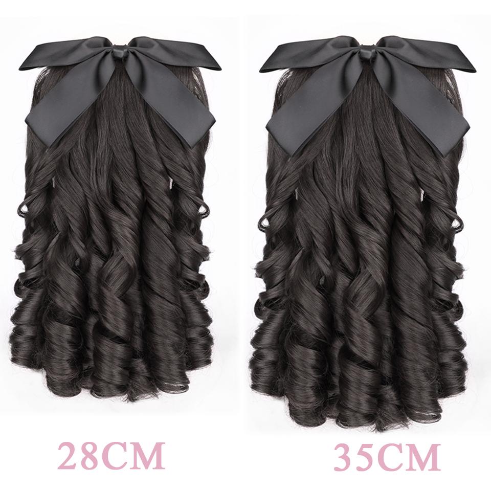 Синтетический ретро-кудрявый хвост принцессы с расческой, европейский пышный хвостик, заколка для волос, натуральный накладной хвост, мода