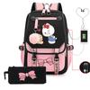 Школьный рюкзак из 3 предметов для учеников, школьная сумка большой вместимости из ткани Оксфорд с плечевым ремнем и пеналом
