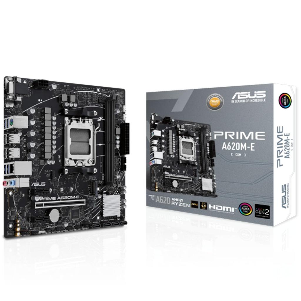 ASUS PRIME A620M-E-CSM micro-ATX motherboard with AMD A620 chipset, compatible with Socket AM5 (Authorized Japanese Distributor)