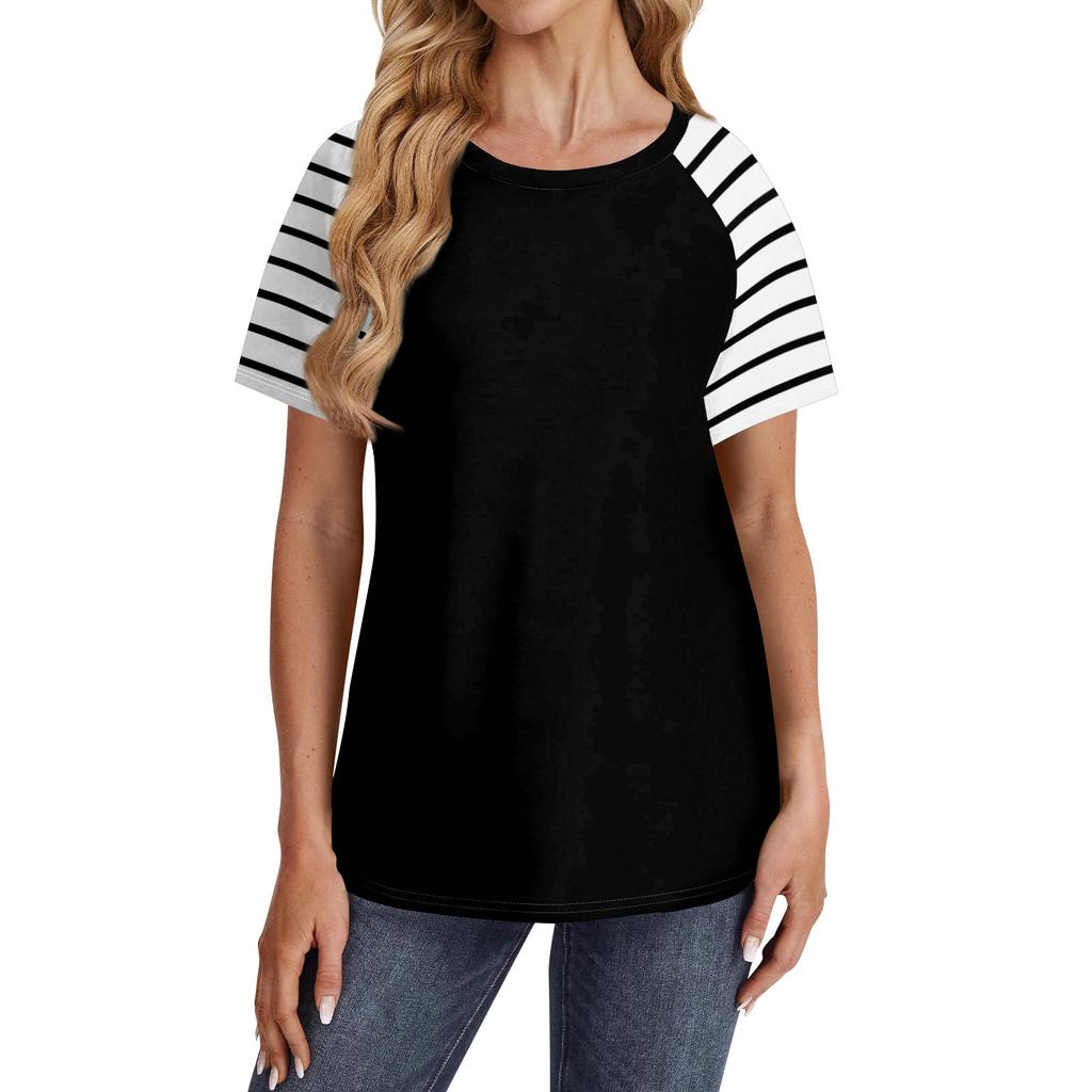 Женские футболки с коротким рукавом, милые туники с круглым вырезом, топы, базовые футболки, блузки, свободный пуловер