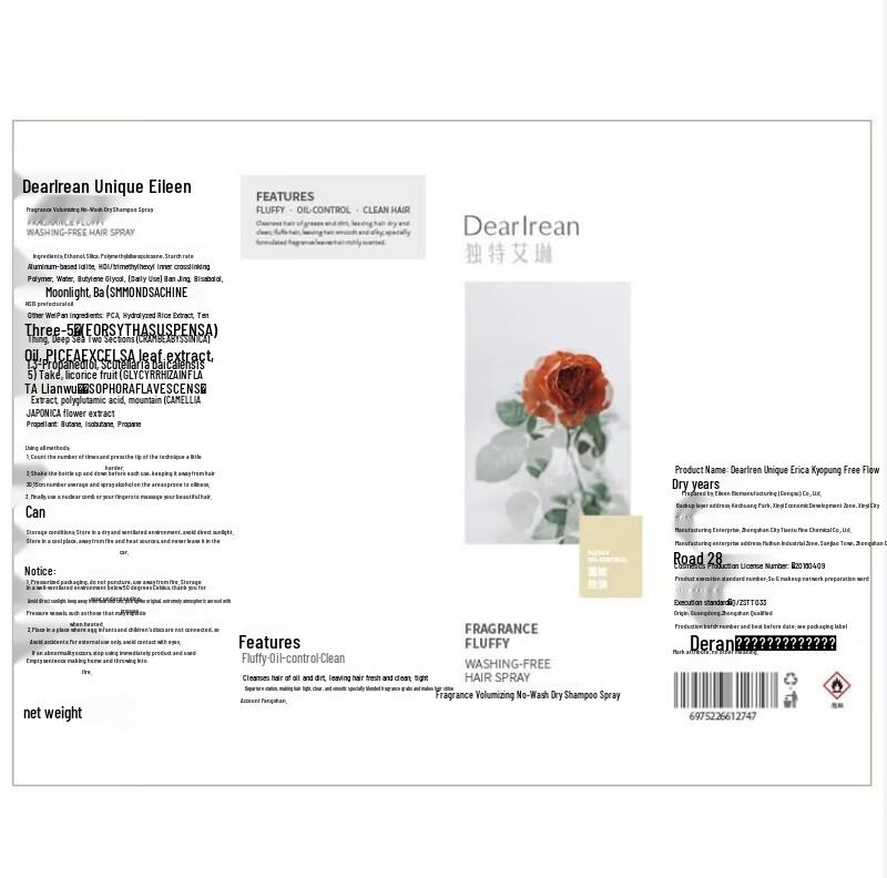 Dear Ilean Dry Shampoo Spray