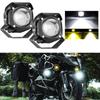 1/2 Pcs Motorcycle LED Fog Lights White Yellow Hi Low Beam Spotlight Auxiliary Driving Lamp Universal DC9-60V