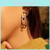 Trendy Alloy Geometric Earrings For Women With Exquisite Diamond Chain Design
