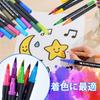Color Pen Set with Water Double Brush Suitable for Adults and Art Painting 12-Color Brush, Head, Pen, Color, Kids, Illustration, Doodle,