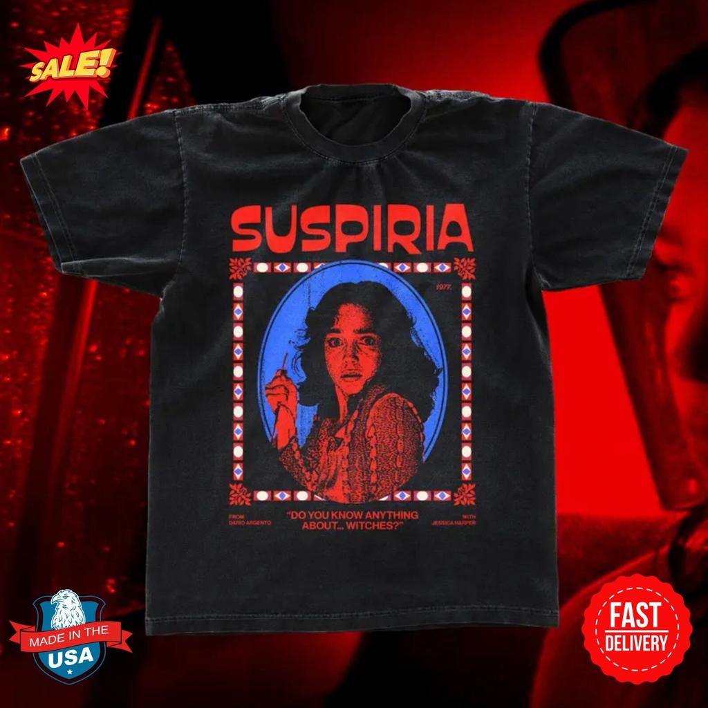 Футболка Suspiria 1977 ретро футболка для фанатов хоррор фильмов S-5XL