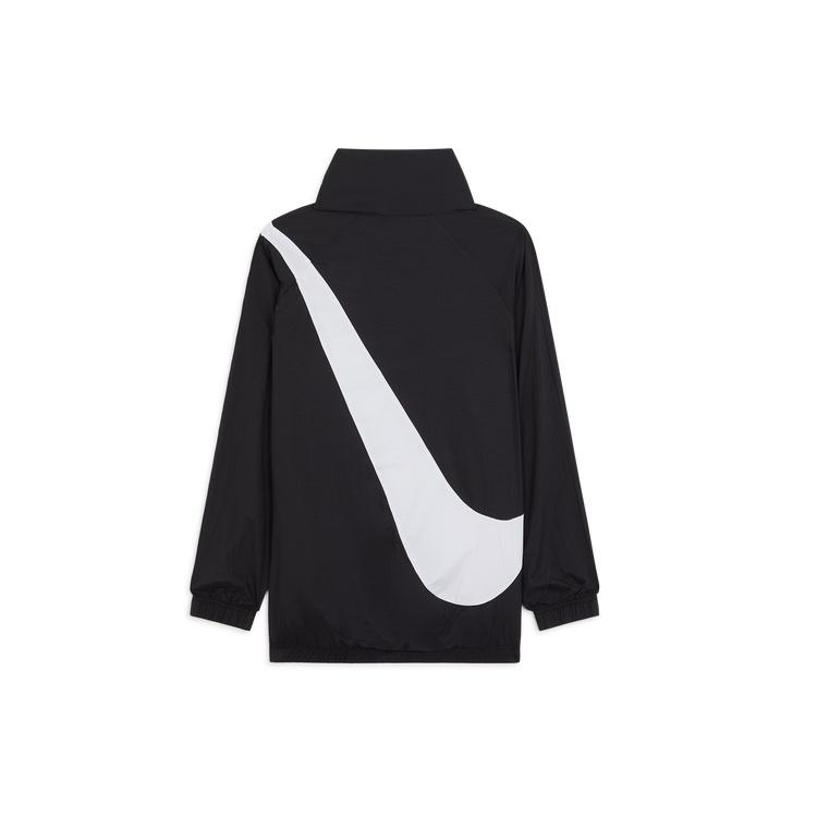 Nike Спортивная куртка с тканым логотипом Swoosh, размер L, большой логотип, спортивная, американское издание, черная, мужская, BV3685-011