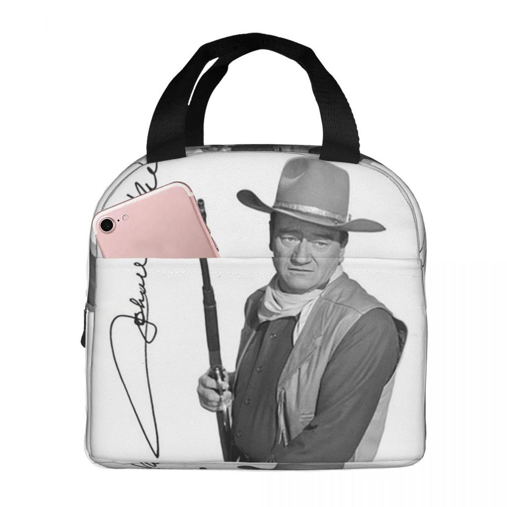 John Wayne Signature The Duke Insulated Lunch Bag for Women Office Cooler Thermal Food Box Tote Leakproof Lunch Boxes Container