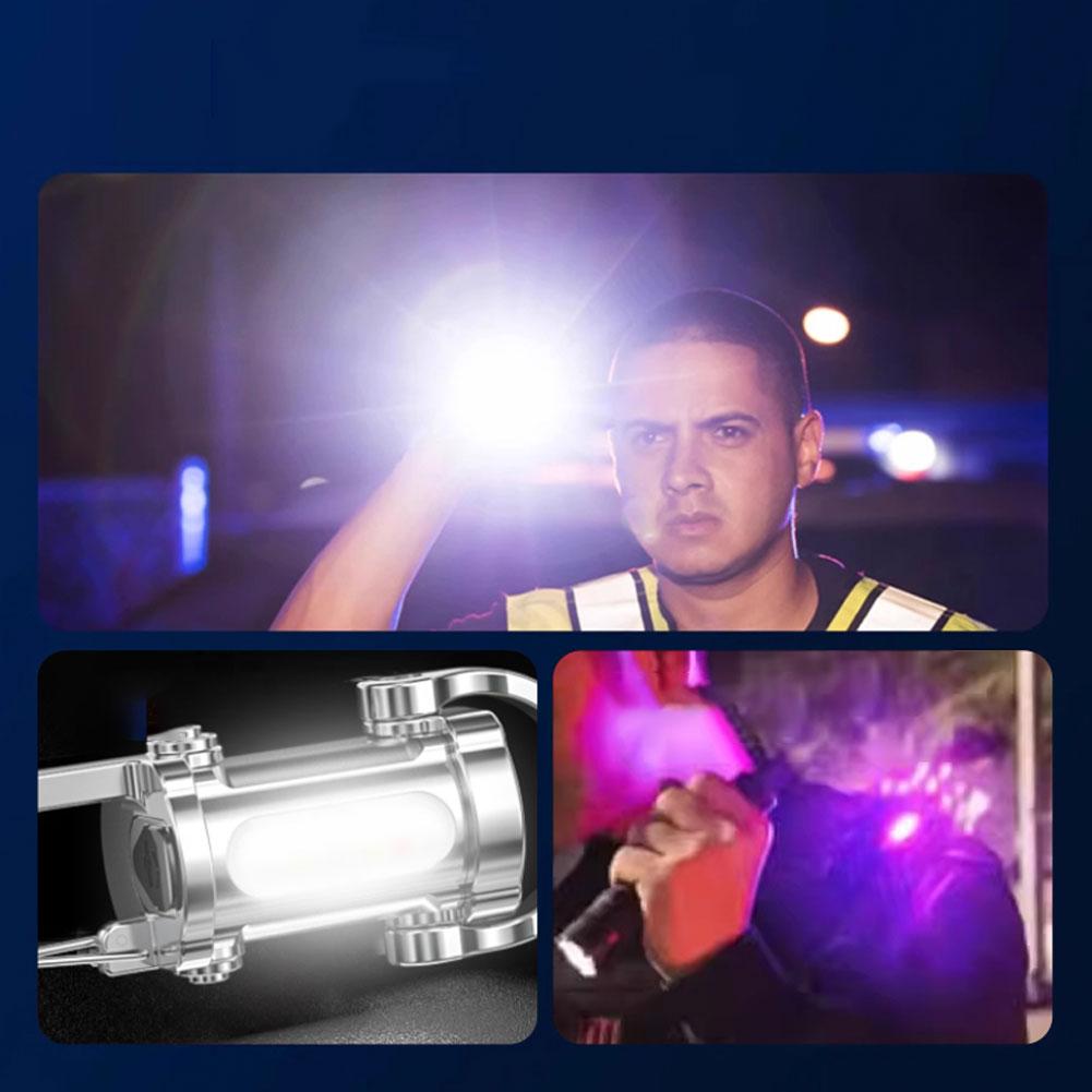 Mini Rechargeable Keychain Flashlights Multifunction COB Work Light Emergency Keychain Light For Walking Searching Hiking