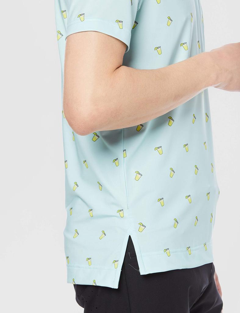 FootJoy Men's Polo Shirt, FJ-S21-S16, Cocktail Print, Ice Blue, Size S