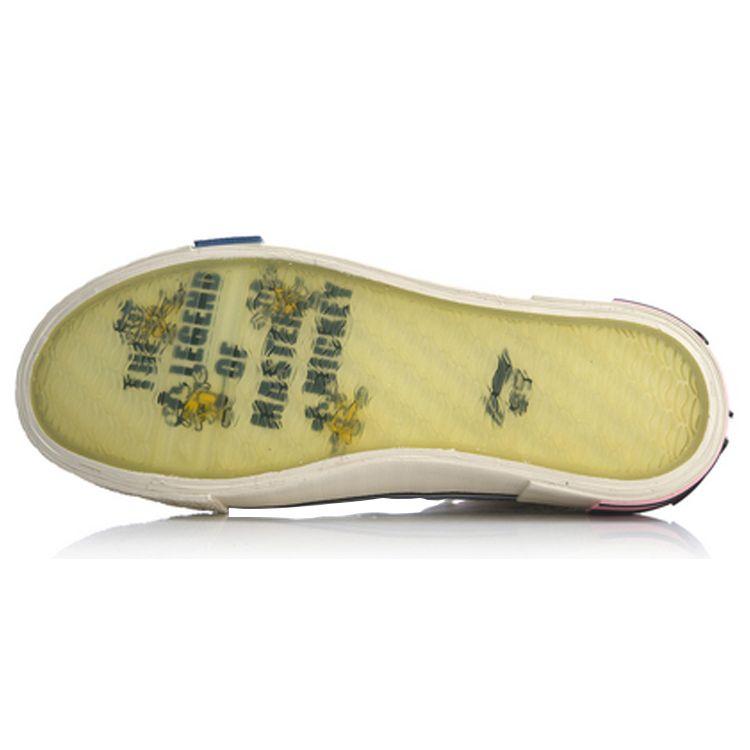 Li Ning We I Canvas Hi Cartoon Нескользящие износостойкие высокие кроссовки для скейтбординга Женские кроссовки для скейтбординга Белые серые AGCQ202-2